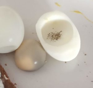 Brine Eggs first and second step
